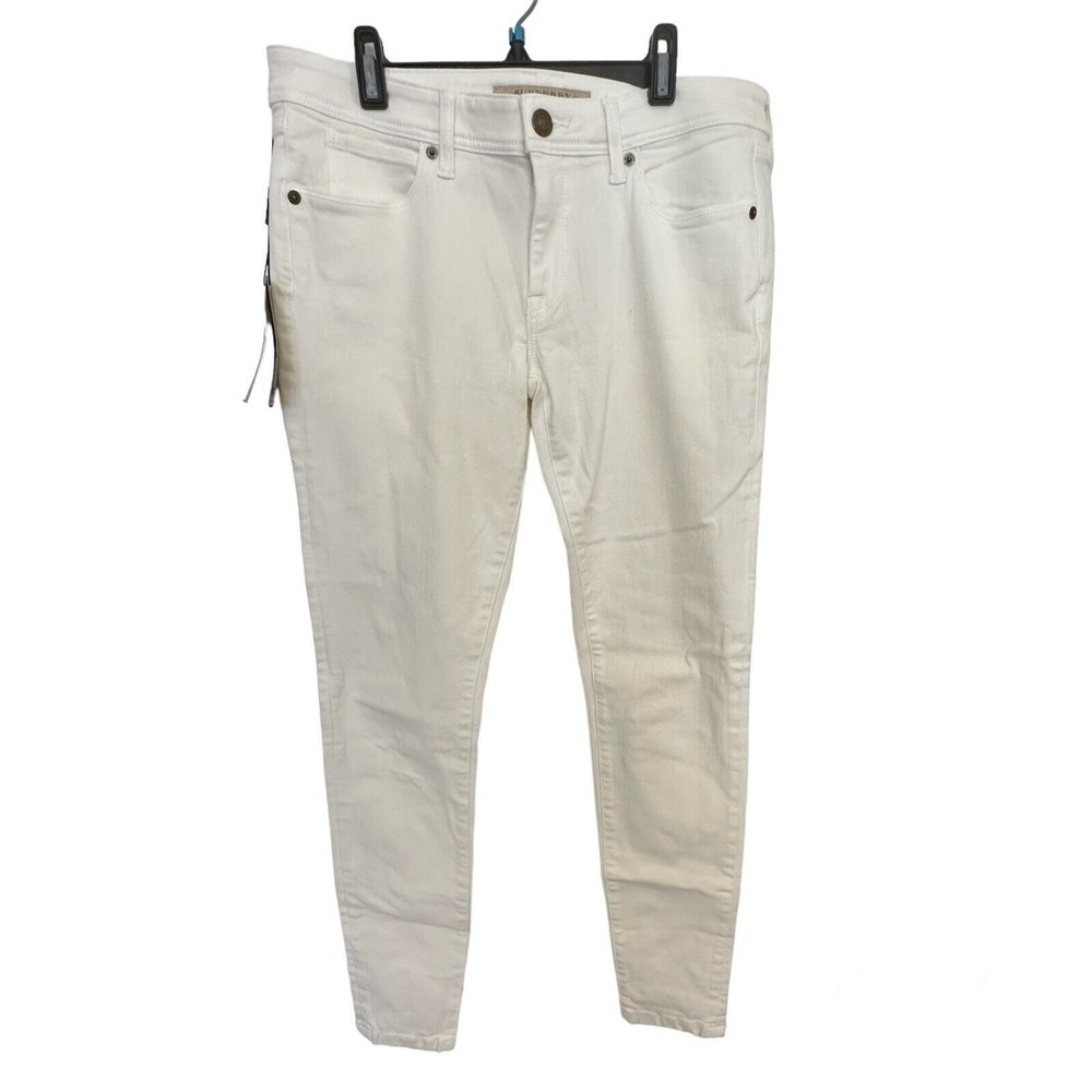 NEW BURBERRY BRIT SKINNY LOW-RISE white denim jeans woman Size 30 US EU NWT